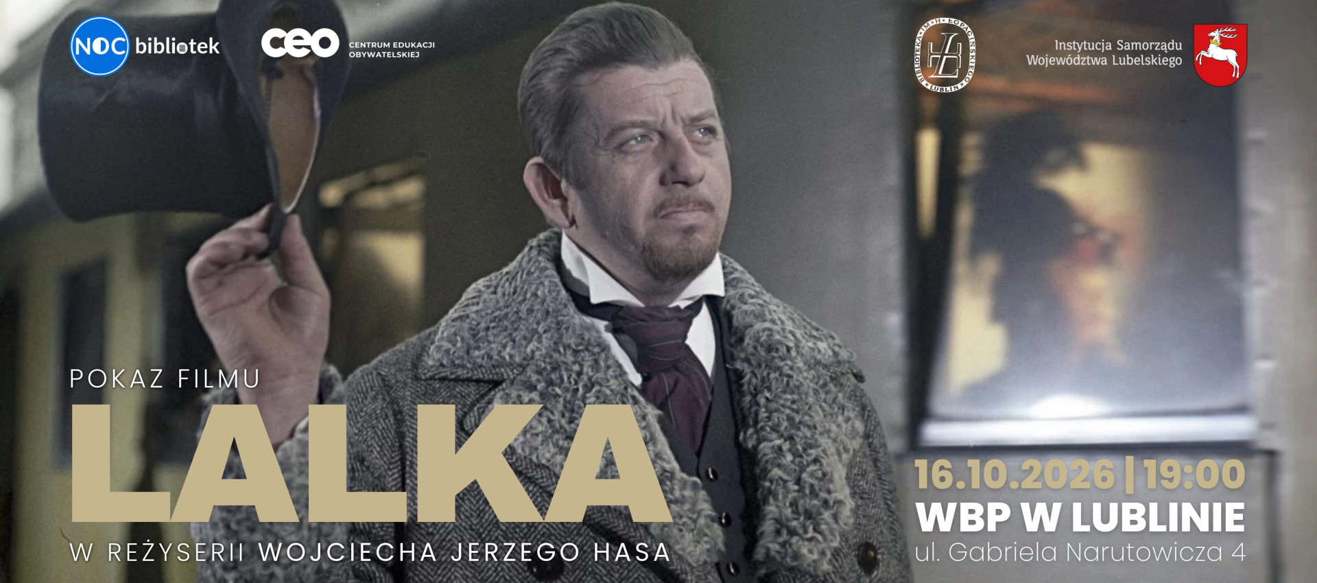 „Lalka” Hasa wraca na ekran. W Lublinie pokażą film podczas Nocy Bibliotek